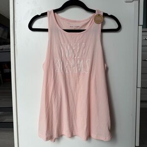 Rae Dunn Light Pink Ribbed 'Sweet Dreams' Tank